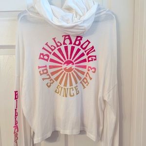 Womens cropped long sleeve hooded tee Billabong